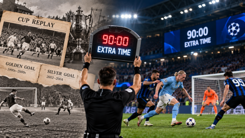 History of extra time in football, from traditional cup replays and golden goal rules to modern knockout matches featuring an additional 30 minutes of play.